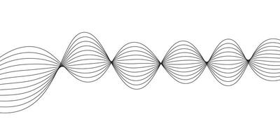 resumen ola línea antecedentes. ilustración vector