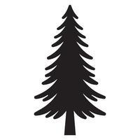 illustration of A spruce tree in silhouette vector