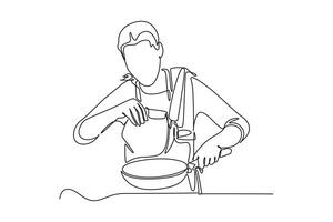Day in the life Concept. Single line draw design graphic illustration. vector