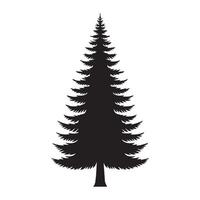 illustration of A spruce tree in silhouette vector