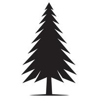 illustration of a beautiful pine tree silhouette vector