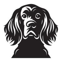 Irish Setter dog with two peeking illustration vector