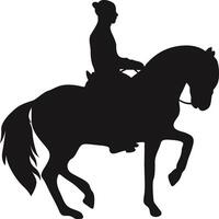 Cowboy Figure Silhouette with Lasso and Horse. Illustration Icon vector