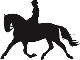 Cowboy Figure Silhouette with Lasso and Horse. Illustration Icon vector