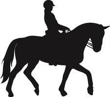 Cowboy Figure Silhouette with Lasso and Horse. Illustration Icon vector