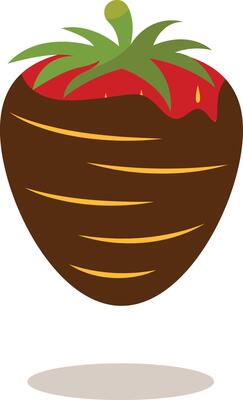 Chocolate Dipped Strawberries. Soft and Tasty Food. Isolated on White Background