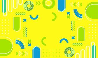 Modern abstract background with memphis elements in yellow and retro themed posters banners and website landing pages. vector