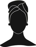 Black Women's History Month. Women's Day. Black Silhouette with Side Pose. Isolated Illustration vector