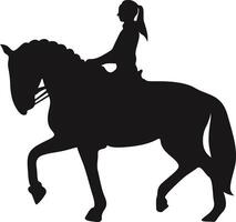 Cowboy Figure Silhouette with Lasso and Horse. Illustration Icon vector