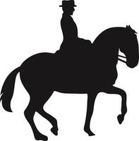 Cowboy Figure Silhouette with Lasso and Horse. Illustration Icon vector