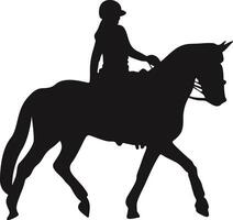 Cowboy Figure Silhouette with Lasso and Horse. Illustration Icon vector
