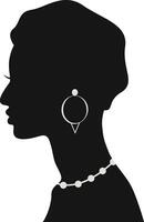 Black Women's History Month. Women's Day. Black Silhouette with Side Pose. Isolated Illustration vector