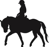 Cowboy Figure Silhouette with Lasso and Horse. Illustration Icon vector