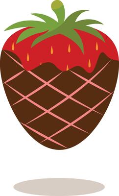 Chocolate Dipped Strawberries. Soft and Tasty Food. Isolated on White Background