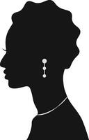 Black Women's History Month. Women's Day. Black Silhouette with Side Pose. Isolated Illustration vector