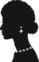 Black Women's History Month. Women's Day. Black Silhouette with Side Pose. Isolated Illustration vector