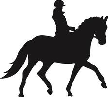 Cowboy Figure Silhouette with Lasso and Horse. Illustration Icon vector