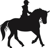 Cowboy Figure Silhouette with Lasso and Horse. Illustration Icon vector