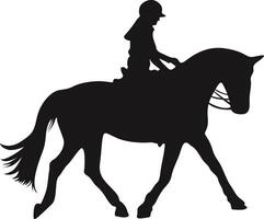 Cowboy Figure Silhouette with Lasso and Horse. Illustration Icon vector