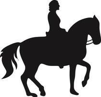 Cowboy Figure Silhouette with Lasso and Horse. Illustration Icon vector