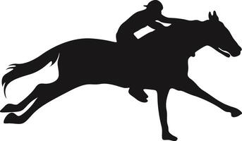 Cowboy Figure Silhouette with Lasso and Horse. Illustration Icon vector