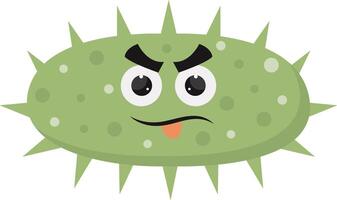 linda y gracioso bacterias virus personaje. con dibujos animados diseño estilo. aislado en blanco antecedentes. vector
