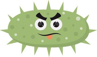 Cute and Funny Bacteria Virus Character. with Cartoon Design Style. Isolated on White Background. vector