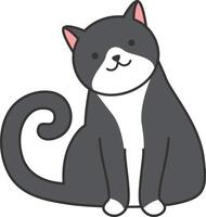 Cute cat illustration vector