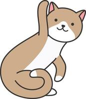 Cute cat illustration vector