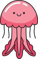 Cute jellyfish illustration vector