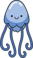 Cute jellyfish illustration vector