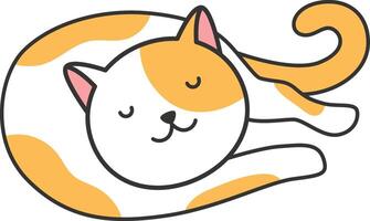 Cute cat illustration vector