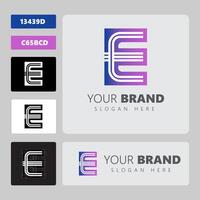 Letter E Logo branding, logo set modern, professional logo vector