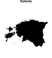 Estonia blank outline map design vector
