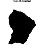 francés Guayana blanco contorno mapa diseño vector