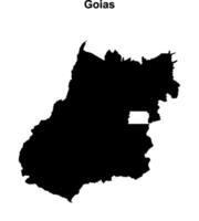 Goias state blank outline map vector