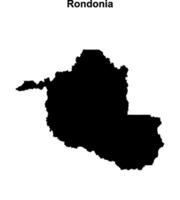Rondonia state blank outline map vector