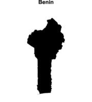 Benin blank outline map design vector