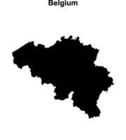 Belgium blank outline map design vector