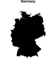 Alemania blanco contorno mapa diseño vector