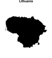 Lithuania blank outline map design vector