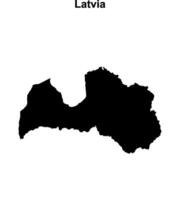 Latvia blank outline map design vector