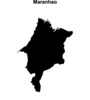 Maranhao state blank outline map vector