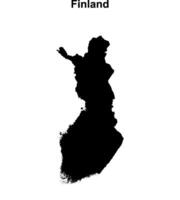 Finland blank outline map design vector