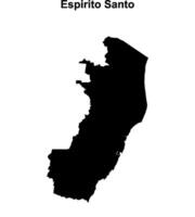 Espirito Santo state blank outline map vector