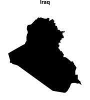 Iraq blank outline map design vector
