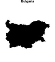 Bulgaria blank outline map design vector