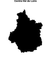 Centre-Val de Loire outline map vector