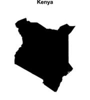 Kenya blank outline map design vector