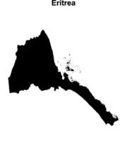 Eritrea blank outline map design vector